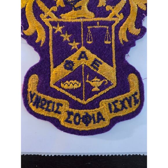 Vintage 50s-70s Phi Alpha Epsilon Greek Crest Patch 4.5" Felt Collegiate - Picture 3 of 4